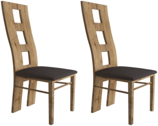 Esszimmerstuhl-Set Montana Stuhl 40cm eiche lefkas grau