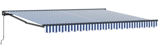 vidaXL Einziehbare Markise Blau und Weiß 400x300 cm Stoff 3330485