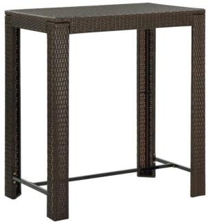 vidaXL Garten-Bartisch Braun 100x60,5x110,5 cm Poly Rattan 45873