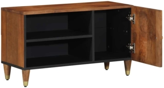 vidaXL TV-Schränk mit Regal Braun 80 x 31,5 x 46 cm Massivholz Mango 4018751