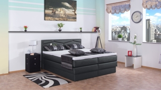 Meisterbetten Boxspringbett Fabi 180x200 in KL-Fango, Matratzenbezug Nano, Ergoflex-Topper