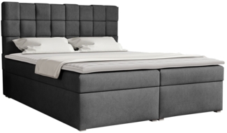 Boxspringbett Malmo Box, Dunkelgrau, 160x200 cm