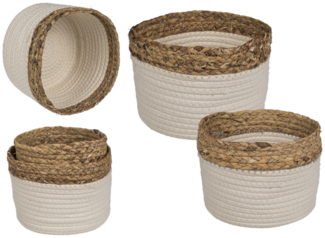 Aufbewahrungskorb mit Seegras-Rand