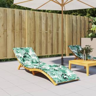 vidaXL Sonnenliegen-Auflage Blattmuster Oxford-Gewebe