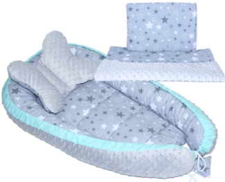 Primawela Bettnestchen Baby MINKY Nestchen Kokon Kuschelnest Kissen Decke Schmetterlingkissen