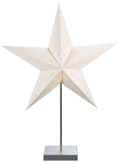 Spetebo LED Dekolicht LED Sternenlampe 45cm mit 10 warmweißen LED, 2, LED, warmweiß, Weihnachtsstern Tischlampe mit Metallfuß 60 cm