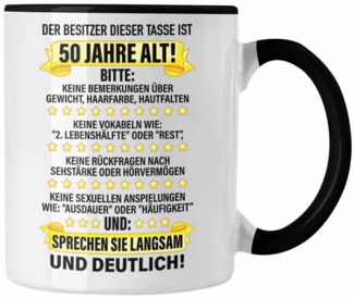 Trendation Tasse Trendation - 50. Geburtstag Männer Tasse Geschenk Geschenkidee 50er Geburtstag Spruch Perfektion Vater Papa Lustiger Spruch Witzig