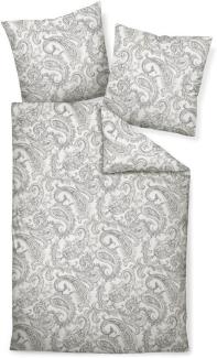 Janine Biber Bettwäsche Davos 135x200 Paisley braun grau sand 65152-08