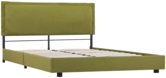 vidaXL Bettgestell ohne Matratze Grün Stoff 135x190 cm 281174