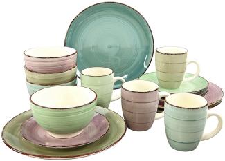 CreaTable 20864 Kombiservice BELLA CASA 16 tlg. aus Steingut