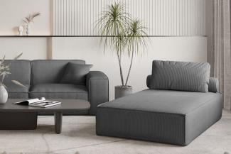 Chaiselongue Sezlong Liege CELES PREMIUM in Stoff Scala Anthrazit