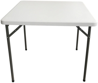 Sanotechnik Tisch faltbar weiß, Metall, Kunststoff, 86x86x74 cm