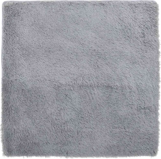 vidaXL Teppich Shaggy Hochflor NAVARRA Silbergrau 120x120 cm Polyester 4102868