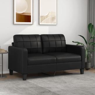 vidaXL 2-Sitzer-Sofa Schwarz 140 cm Kunstleder 359117