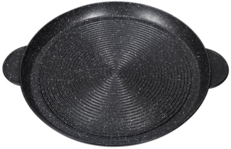 Alu Guss Pizza Brot Grill Pfanne Ø32cm Induktion Bratpfanne Handschuhe