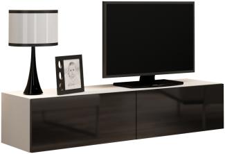 99rooms Vago Lowboard 140 cm Weiß Schwarz