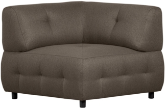 Modulsofa Louis Eck-Element aus gewebten Stoff, Taupe