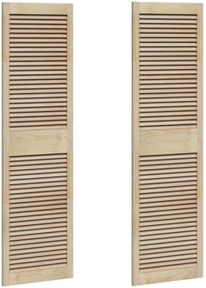vidaXL Schranktüren 2 pcs Braun 170 x 49.5 x 2.1 cm Massivholz Kiefer 42019269