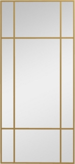 MC Star Wandspiegel 10 x 50 cm dekorativer Spiegel mit Metallrahmen, rechteckiger Spiegel (für Schlafzimmer, Badezimmer Gold)