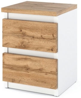 KOSETO Nachtkonsole, Nachttisch mit 2 Schubladen für Schlafzimmer, Büro - Modernes Design, modernes, minimalistisches Design, langlebig, pflegeleicht