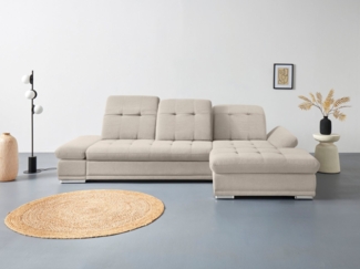 COTTA Ecksofa Holiday L-Form, Sitztiefenverstellung, wahlweise mit Bettfunktion inkl. Bettkasten