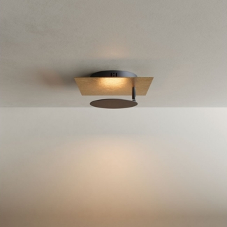 s.luce LED Wand- und Deckenlampe Plate Blattgold 30x30cm