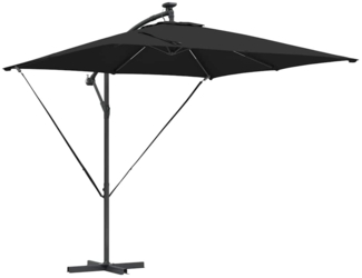 vidaXL Auskragender Bananenschirm Schwarz 249 x 249 x 250 cm 42003403