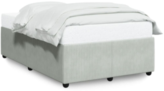 vidaXL Bettgestell ohne Matratze Hellgrau 120x190 cm Samt 3284994