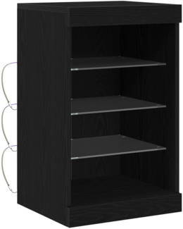 vidaXL LED-Sideboard Schwarz Eichen-Optik 41 x 37 x 67 cm 863053
