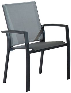 Gartenstuhl Savona / SVJG015, Aluminium, Grau, 55 x 88 x 63 cm