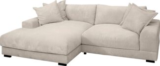 TRENDMANUFAKTUR Ecksofa Zinal, aktuelles Design, mit 4 Zierkissen, mit extra softem Sitz, in trendiger Breitcord-Optik, L-Form