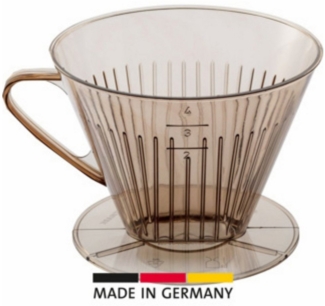 Thiru Permanentfilter Kaffeefilter klar - für 4 Tassen - Handfilter für Papierfilter Gr. 4