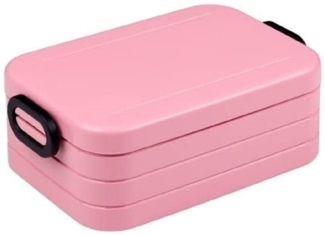 Mepal Take a Break midi – Nordic pink – 900 ml Inhalt – Lunchbox mit Trennwand – ideal für Mealprep – spülmaschinenfest, ABS