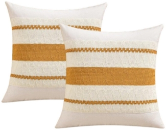 Kaket Kissenbezug Boho-Stil Dekoration, weicher Kissenbezug aus Baumwoll-Leinen-Weberei, (2 Stück), Weben