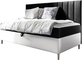 Boxspringbett Chapeni 'Junior 2' , schwarz, 100x200 cm