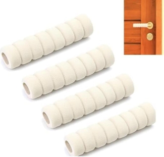 FELIXLEO Anschlagpuffer 4 Stück Türklinkenpuffer Schaumstoff Schutz beige gegen Wand und Möbel, (4 St)