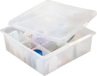 Ruco Aufbewahrungsbox, mit Deckel, 16 Fächer, Ideal für Christbaumkugeln, Kosmetik