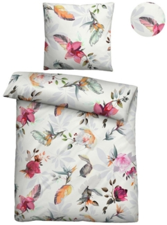 biberna Tencel Bettwäsche FRÜHLING, natur, 1 x 155 x 220 cm + 1 x 80 x 80 cm
