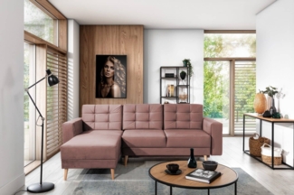 Ecksofa Asgard L mit Schlaffunktion – Eltap Monolith Retro