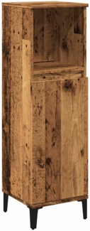 vidaXL Badschrank Altholz-Optik 30x30x100 cm Holzwerkstoff 857111