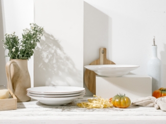 Vintage Nature Weiss, Pastateller 4-tlg (mo)