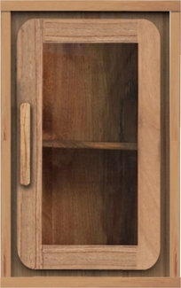 Badoberschrank 44x70 cm 'Pure' Akazie massiv