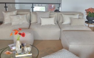 H.O.C.K. Dekokissen Levin, Sofakissen inkl. Füllung, 50x50cm, Dekokissen, strukturiert