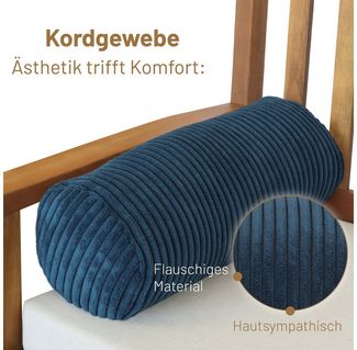 Herlag Nackenrolle Kissenrolle ELLA, 65x20cm oder 40x15cm, 4 Farben, Wohnzimmer, Schlafzimmer