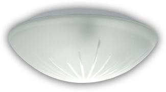 LED Deckenleuchte / Deckenschale rund, Schliffglas satiniert, Ø 25cm