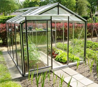 ACD Glas Gewächshaus R210H-Alu | Silber |