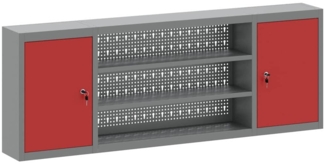 vidaXL Werkzeugschrank mit Regal Rot und Grau 50 x 20 x 55 cm 4103476