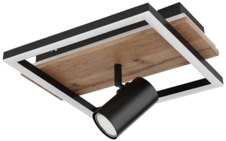 LED Deckenleuchte, Holzoptik, Hintergrundbeleuchtung