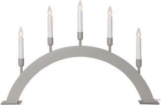 Lichterbogen ,Vind', 5-flammig, Materialmix, beige