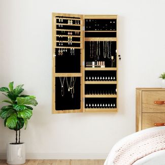 Schmuckschrank, Spiegelschrank mit LED-Beleuchtung Wandmontage